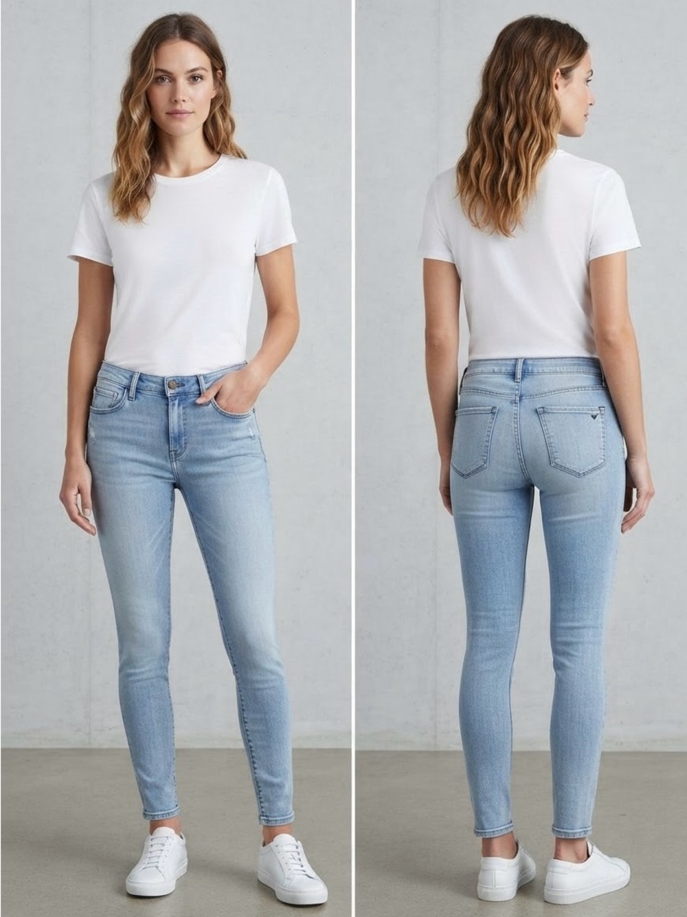 William Rast Light Blue High-Rise Skinny Jeans